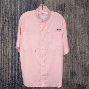 Columbia Performance Men's Fishing Shirt Size L Gear Omni-Shade Vented